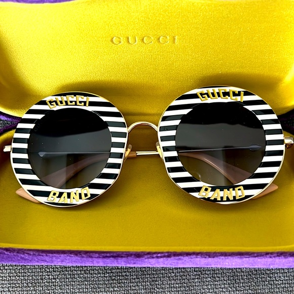 New! Authentic GUCCI Round Metal Frame Sunglasses - Picture 4 of 16